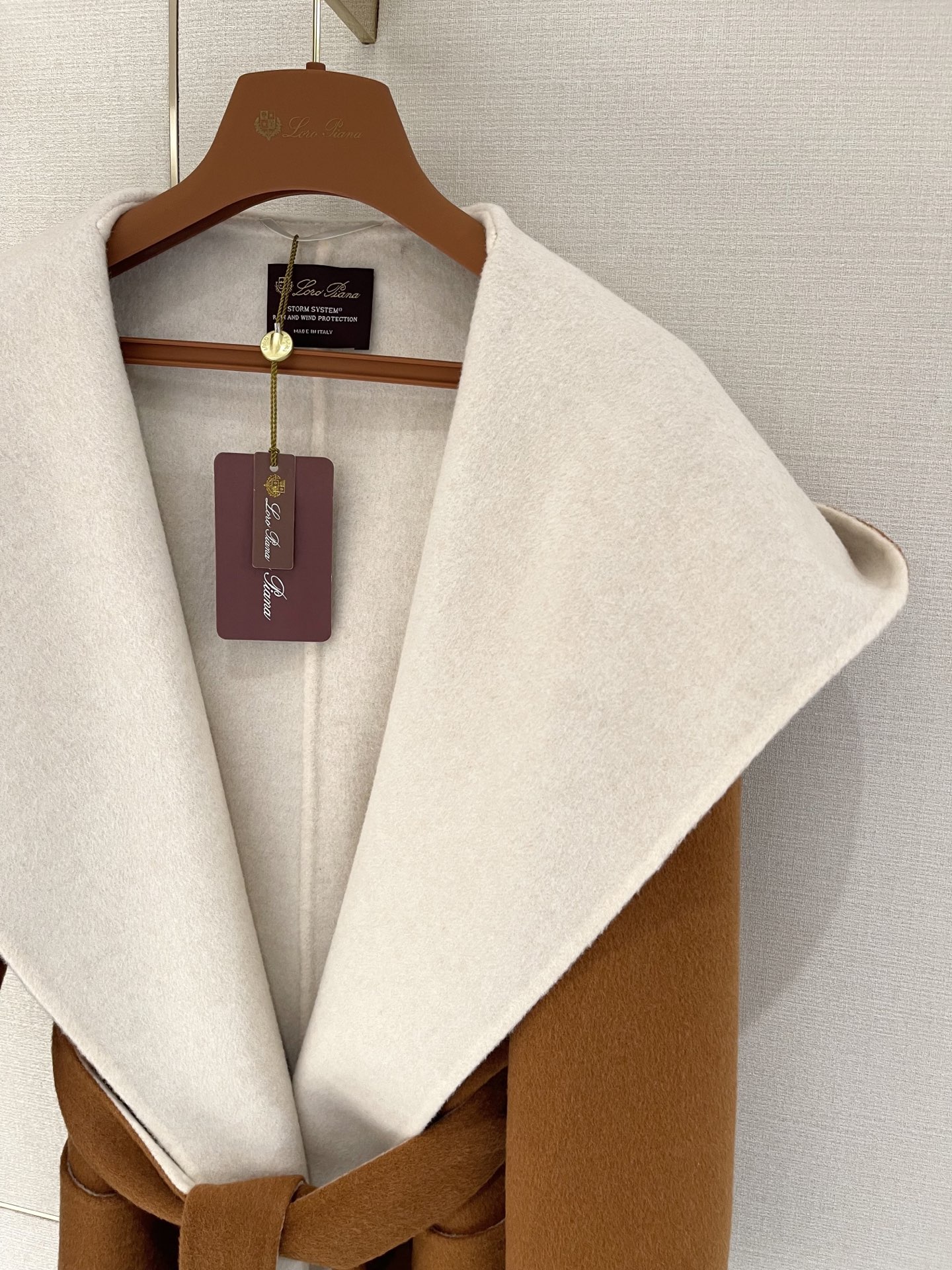 Loro Piana cashmere and wool overcoat , casual, stylish, caramel 