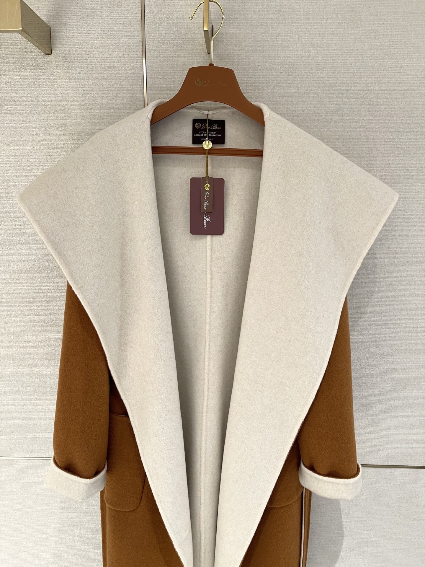Loro Piana cashmere and wool overcoat , casual, stylish, caramel 