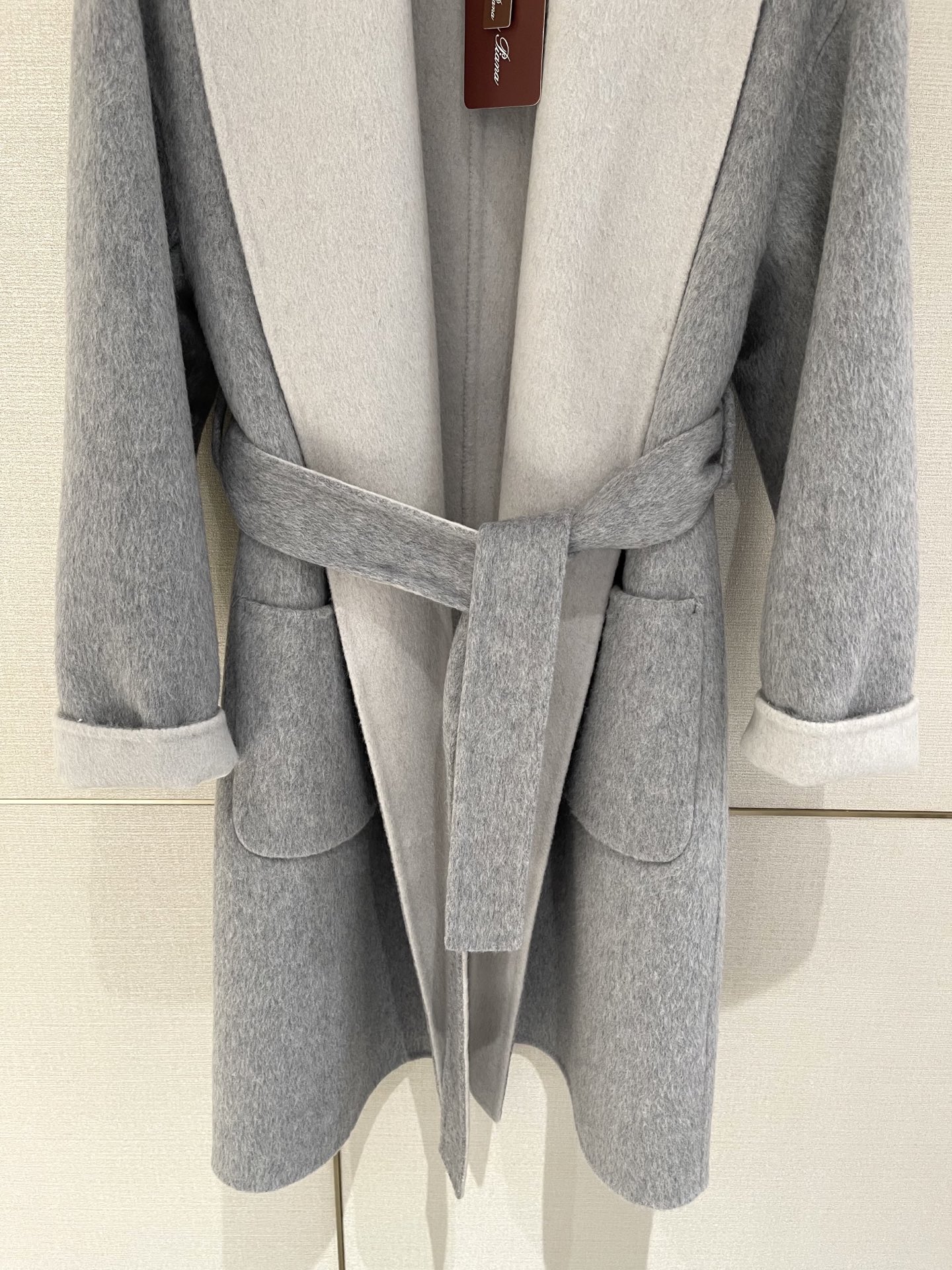 Loro Piana cashmere and wool overcoat , casual, stylish, grey 