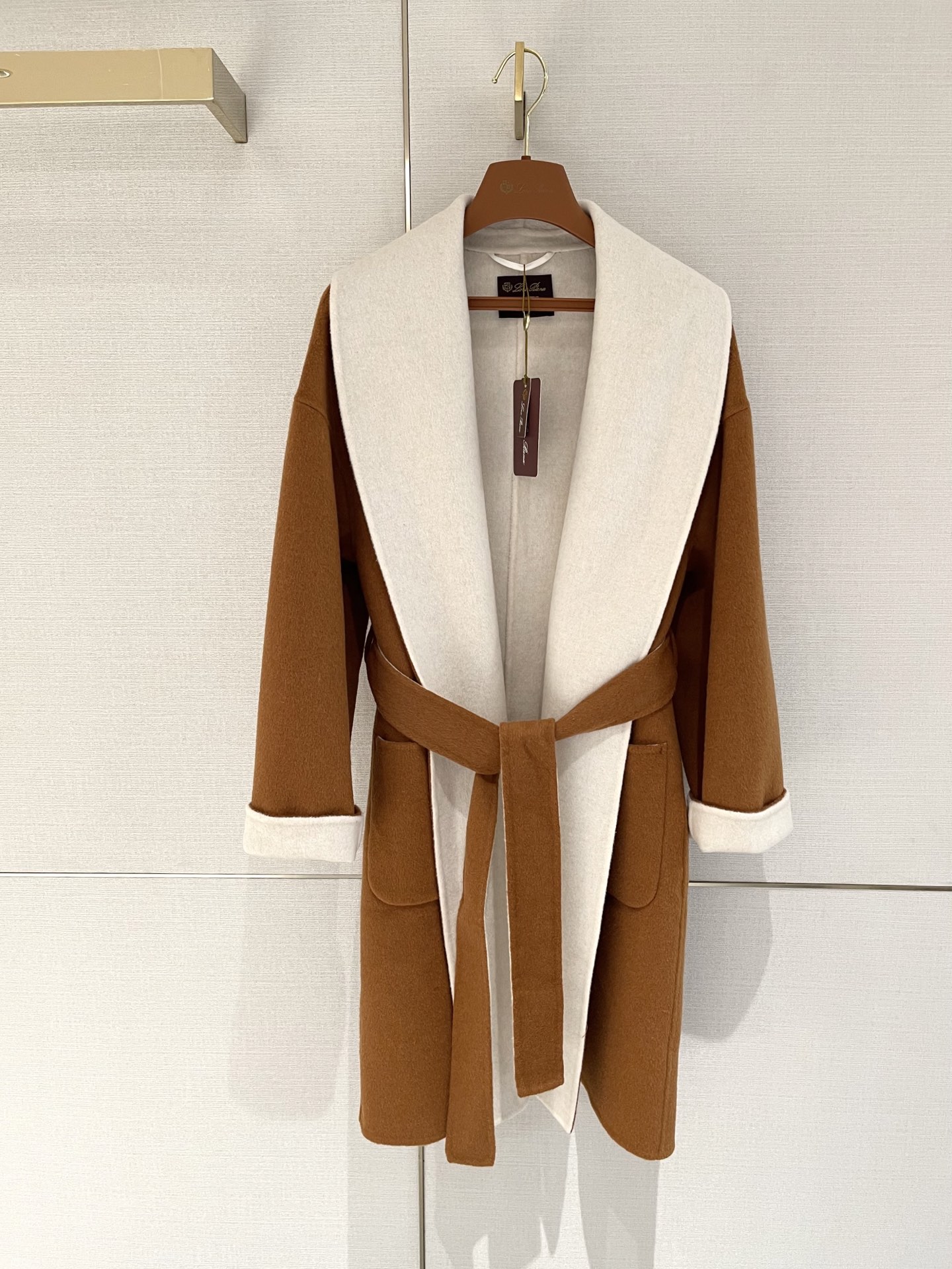 Loro Piana cashmere and wool overcoat , casual, stylish, caramel