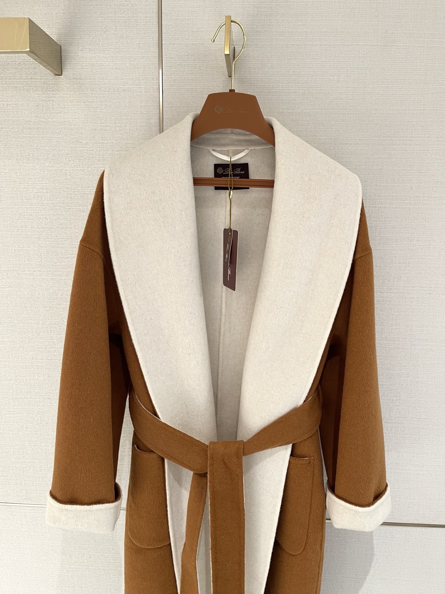 Loro Piana cashmere and wool overcoat , casual, stylish, caramel