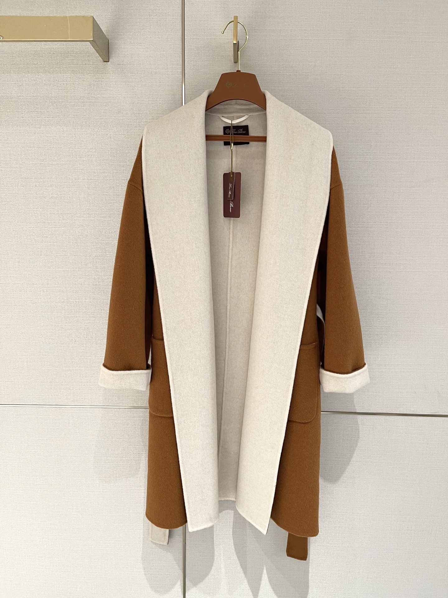 Loro Piana cashmere and wool overcoat , casual, stylish, caramel