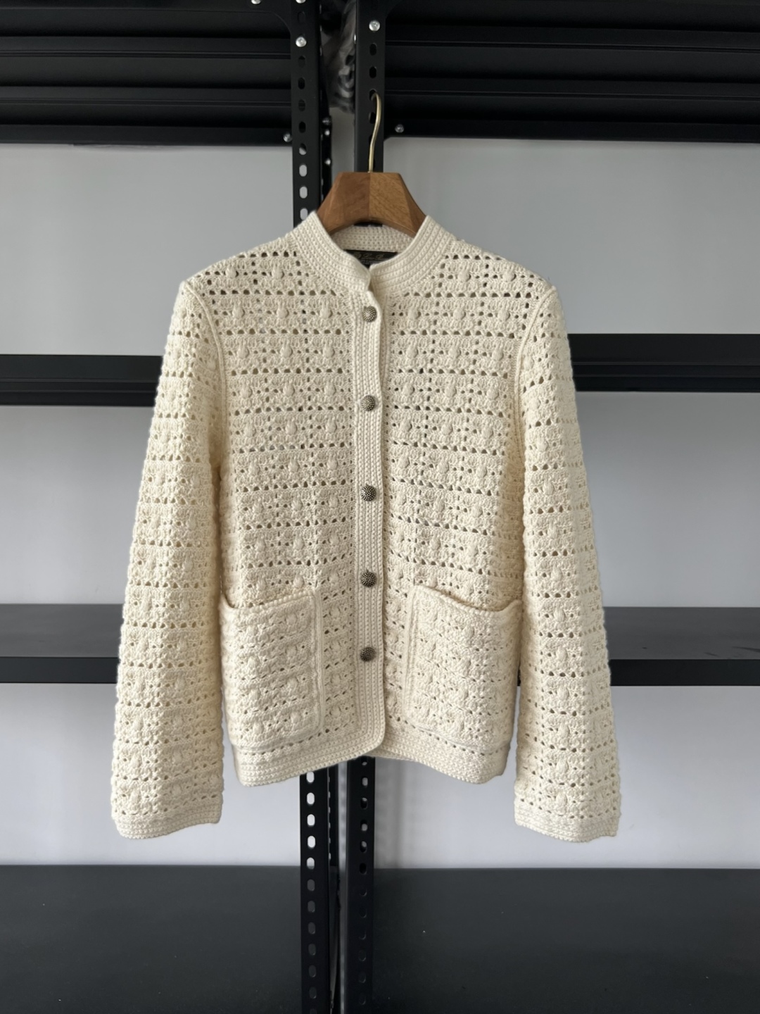 Loro Piana Arola Jacket  Cashmere, Abaca,old money style outfit with high-end solid color hand hook linen cardigan paired with pants