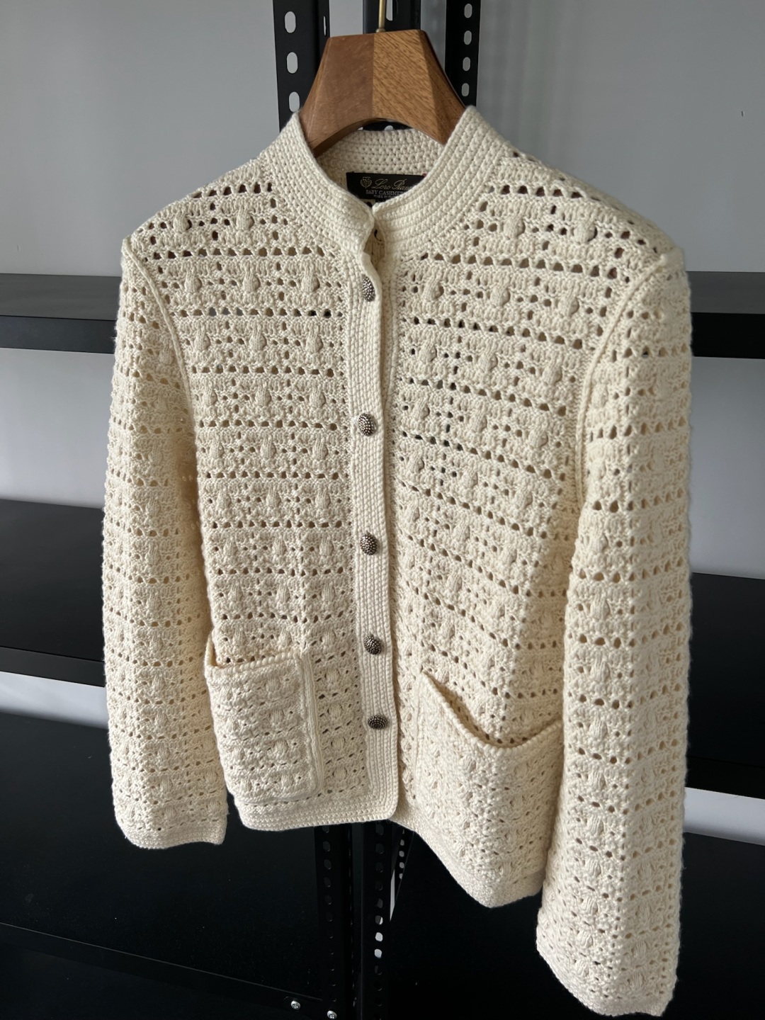 Loro Piana Arola Jacket  Cashmere, Abaca,old money style outfit with high-end solid color hand hook linen cardigan paired with pants