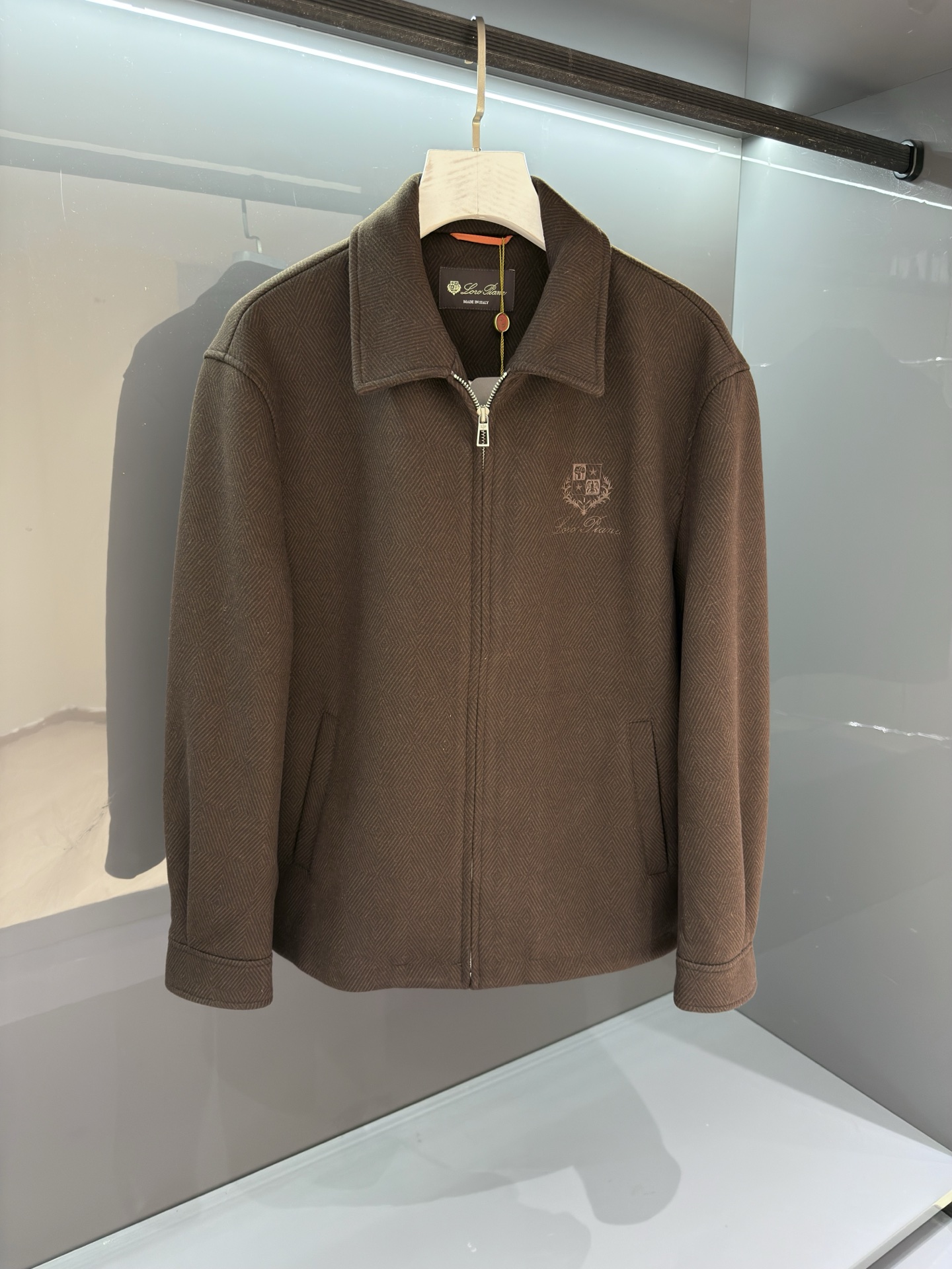 Loro Piana Men'sjacket Autumn/Winter Skiing Series Wool Collar Zipper Jacket