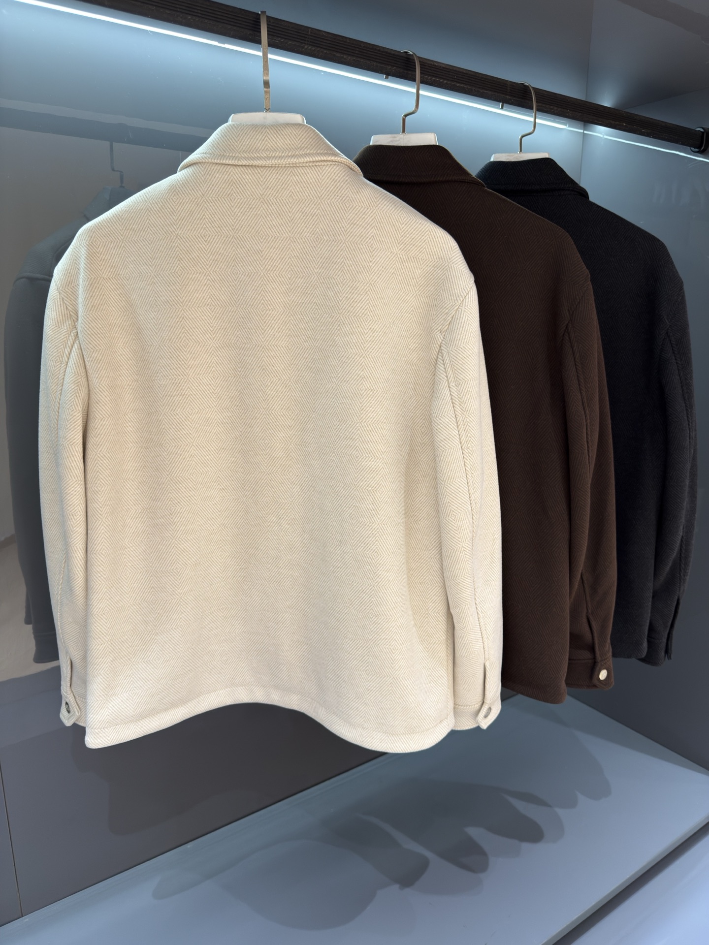 Loro Piana Men'sjacket Autumn/Winter Skiing Series Wool Collar Zipper Jacket