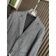 Zegna New autumn and winter knitted herringbone suit, Dark grey