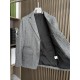 Zegna New autumn and winter knitted herringbone suit, Dark grey