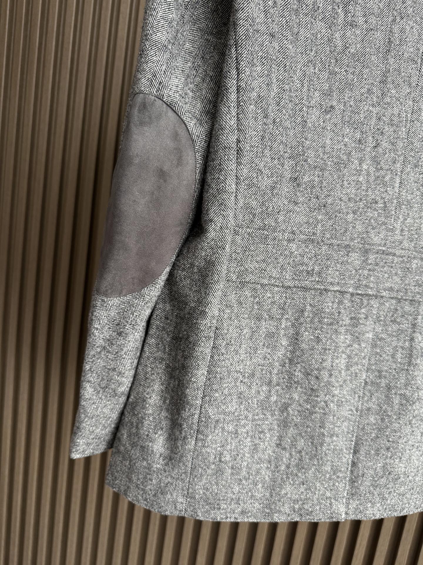 Zegna New autumn and winter knitted herringbone suit, Dark grey