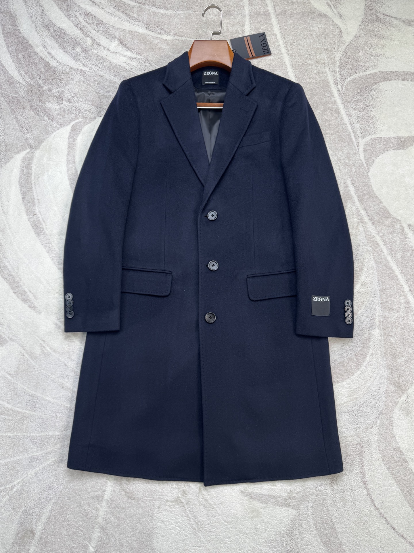 Zegna men's cashmere coat,Mid-length 