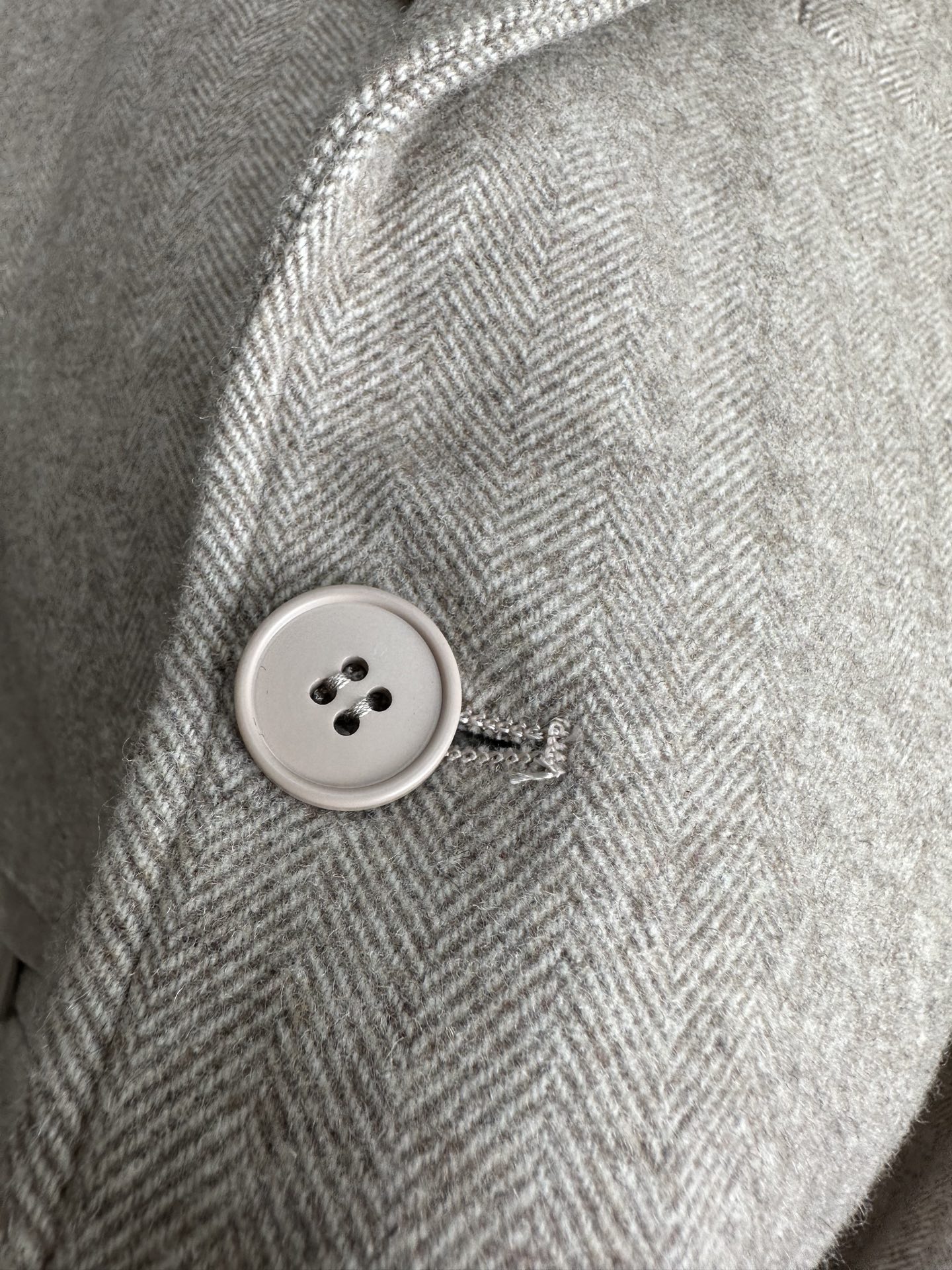 Zegna New autumn and winter knitted herringbone suit, light grey