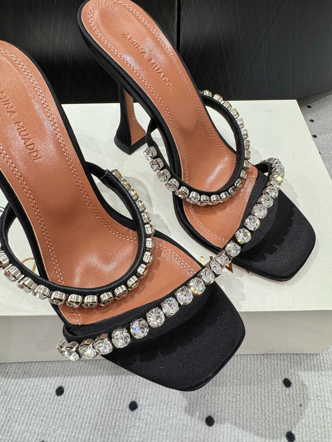 Amina Muaddi 2025FW Gigi Slipper 95 Black