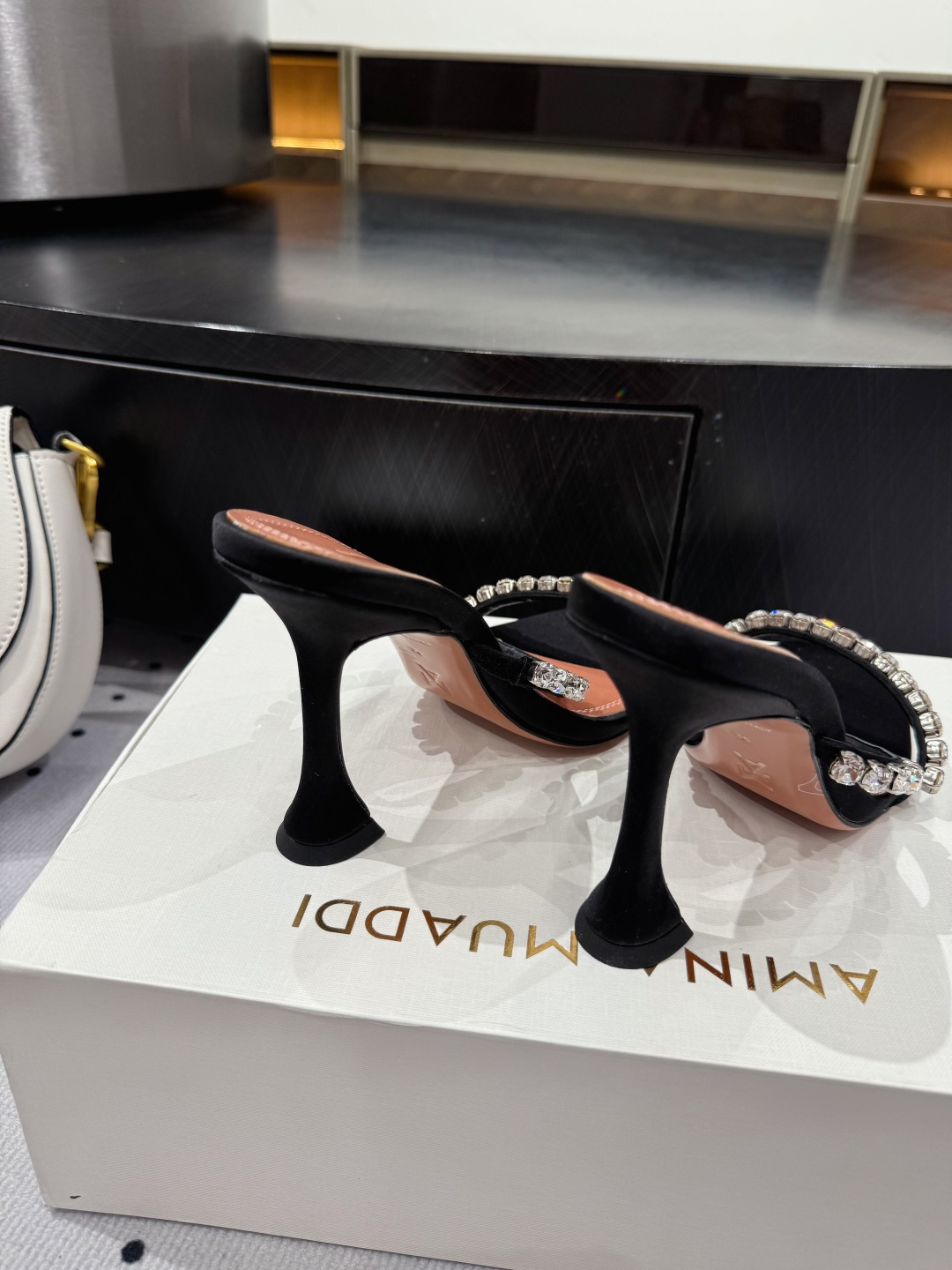 Amina Muaddi 2025FW Gigi Slipper 95 Black