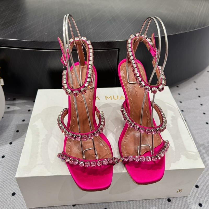 Amina Muaddi 2025FW Gigi Slipper 95 Rose red