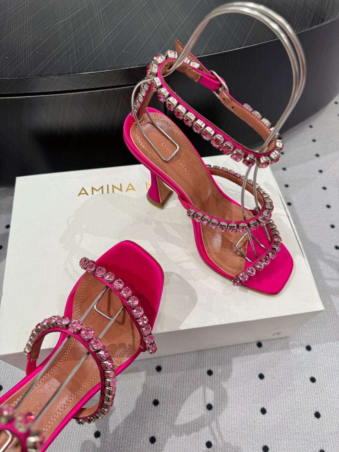 Amina Muaddi 2025FW Gigi Slipper 95 Rose red Amina Muaddi 2025FW Gigi Slipper 95 Rose red