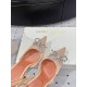 Amina Muaddi Rosie Sling Nude pink