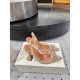 Amina Muaddi Rosie Sling Nude pink