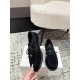 CELINE BATEAU IN SUEDE CALFSKIN Black