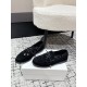 CELINE BATEAU IN SUEDE CALFSKIN Black