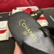 CHANEL 2025 SPRING-SUMMER Flats Slipper THONGS Lambskin & Metal Black CHANEL 2025 SPRING-SUMMER Flats Slipper THONGS Lambskin & Metal Black