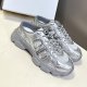 CHRISTIAN DIOR Chrono Sneakers Grey mesh with silver - toned layers CHRISTIAN DIOR Chrono Sneakers Grey mesh with silver - toned layers