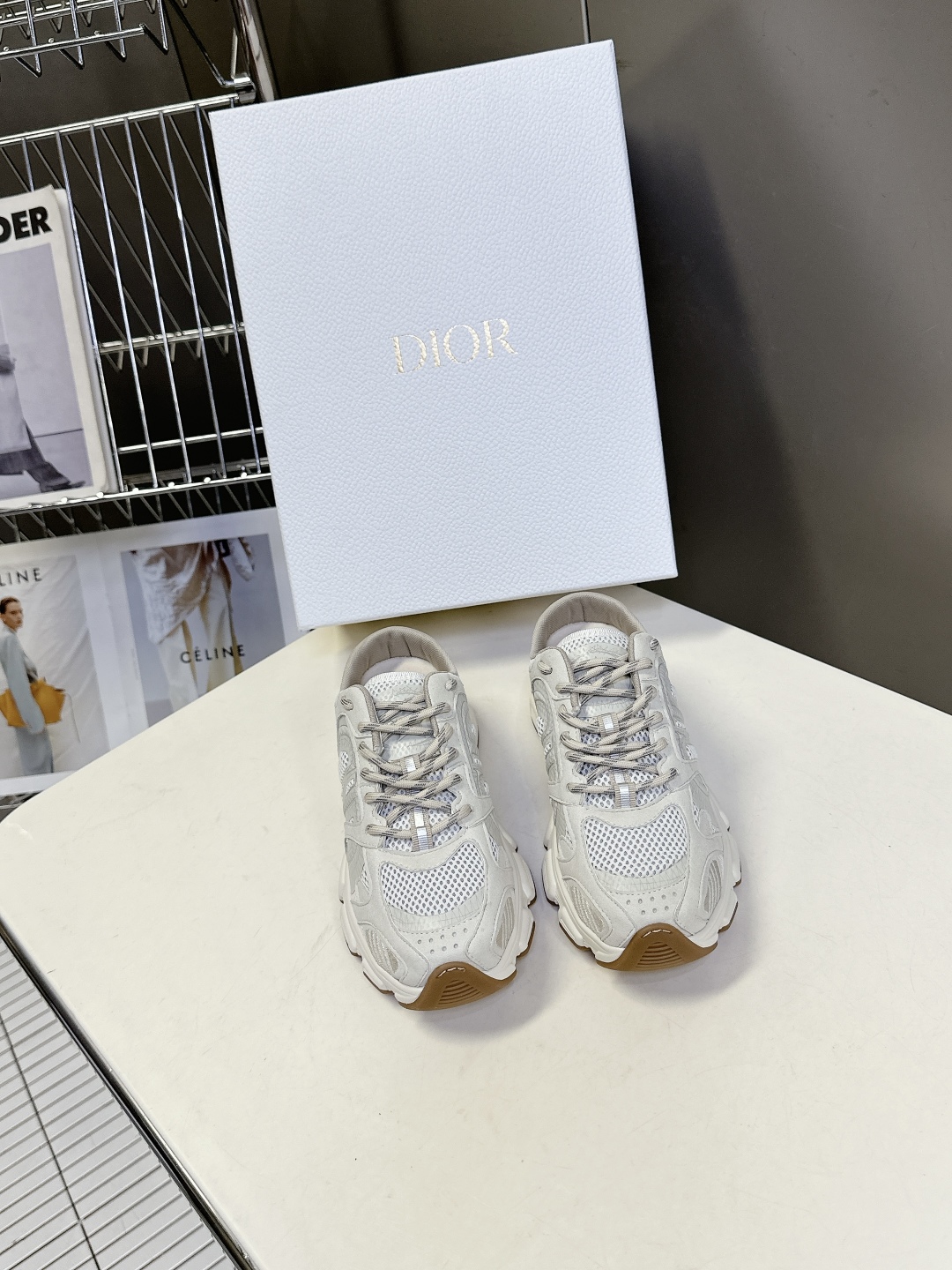CHRISTIAN DIOR  Chrono Sneakers Grey 