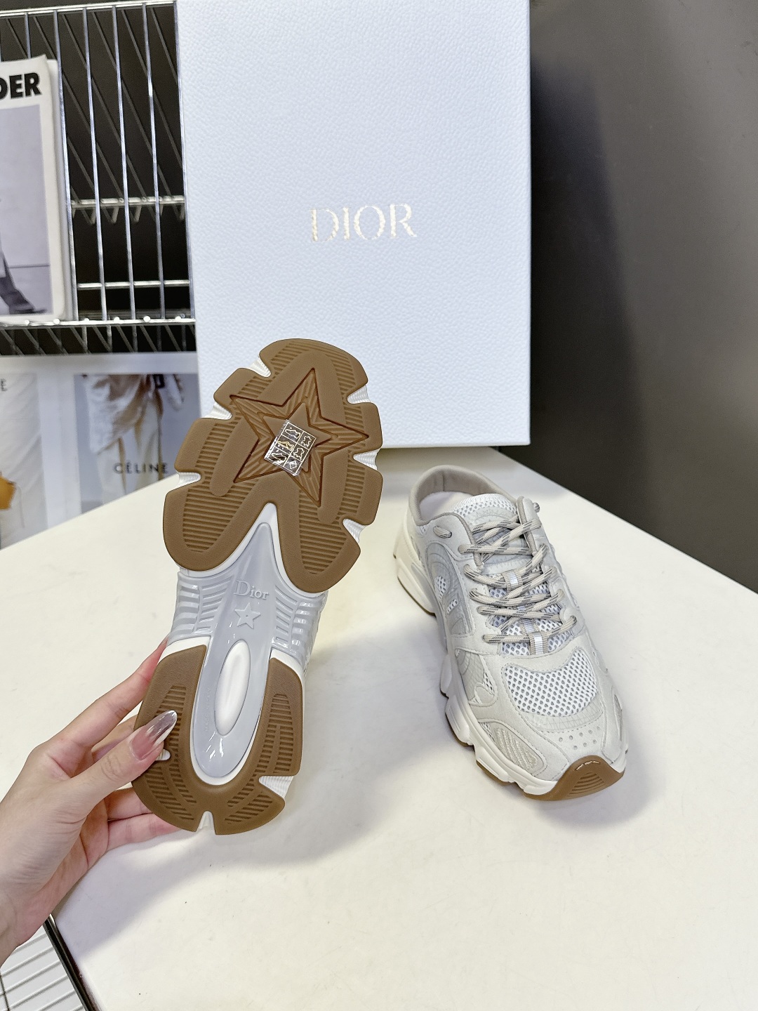CHRISTIAN DIOR Chrono Sneakers Grey CHRISTIAN DIOR Chrono Sneakers Grey