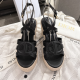 CHRISTIAN DIOR Dway Woven Wedge Sandals, Hollow - Out and Layered, High - Heeled Sandals CHRISTIAN DIOR Dway Woven Wedge Sandals, Hollow - Out and Layered, High - Heeled Sandals