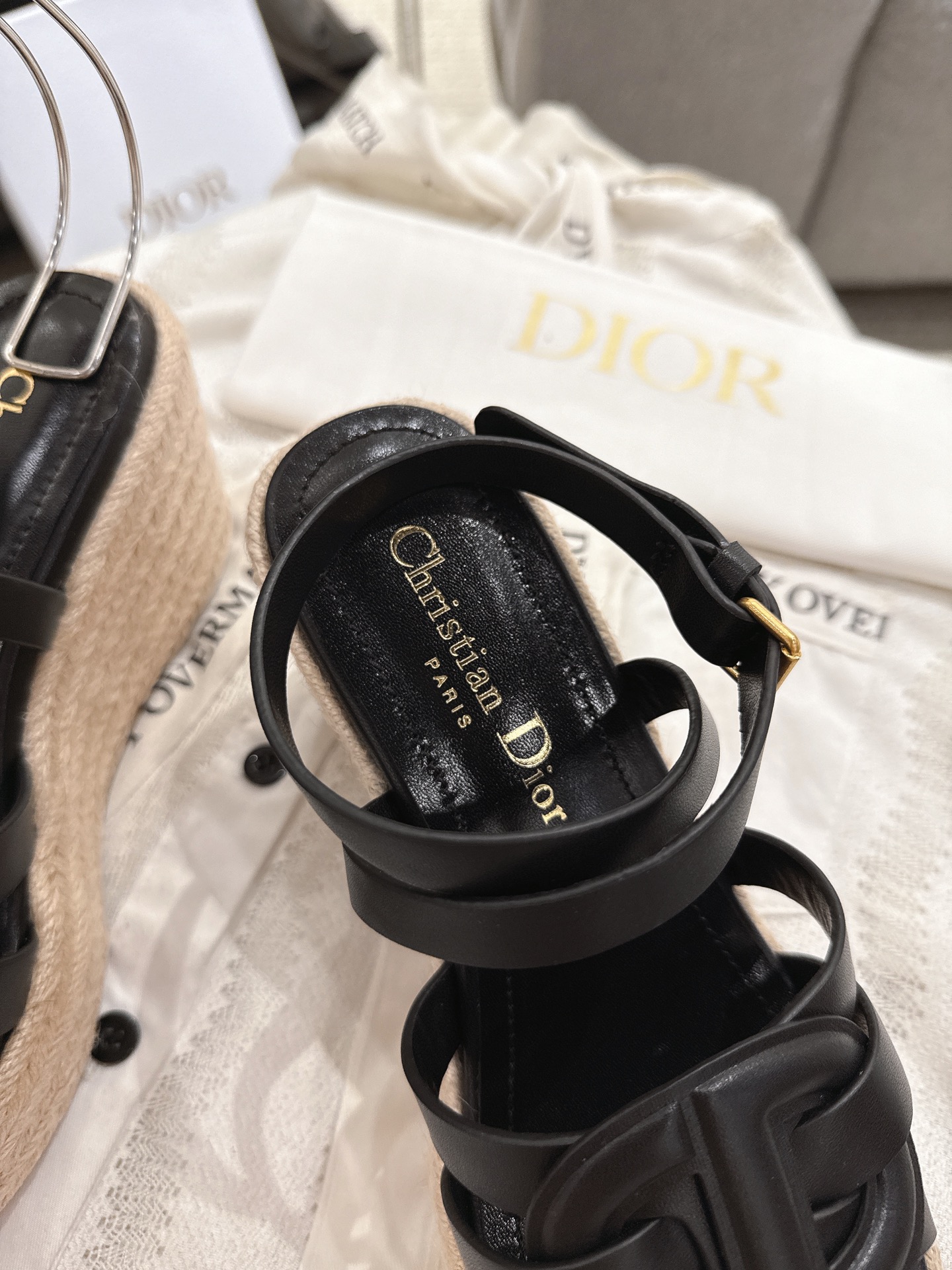 CHRISTIAN DIOR Dway Woven Wedge Sandals, Hollow - Out and Layered, High - Heeled Sandals CHRISTIAN DIOR Dway Woven Wedge Sandals, Hollow - Out and Layered, High - Heeled Sandals
