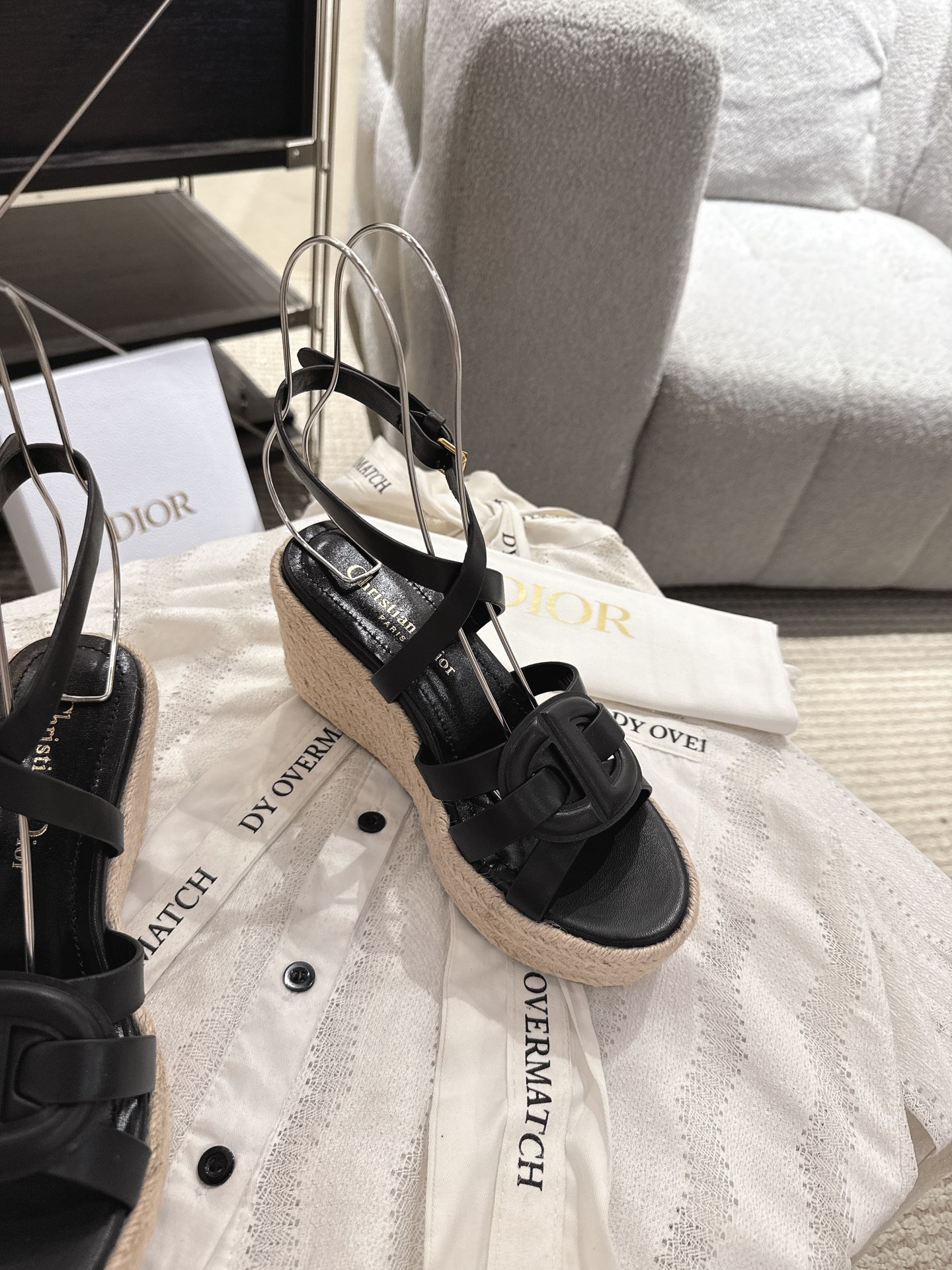 CHRISTIAN DIOR Dway Woven Wedge Sandals, Hollow - Out and Layered, High - Heeled Sandals CHRISTIAN DIOR Dway Woven Wedge Sandals, Hollow - Out and Layered, High - Heeled Sandals