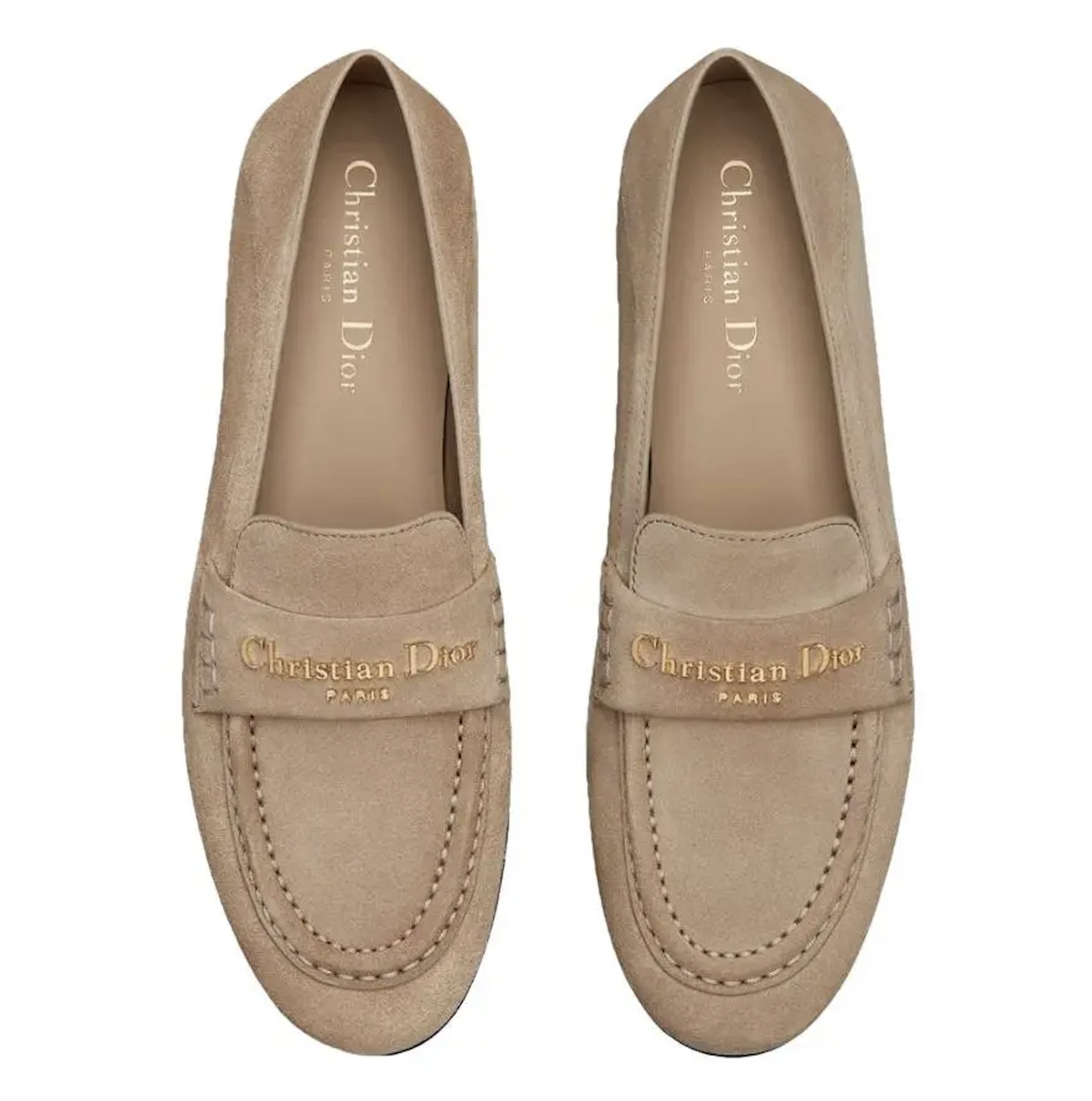 CHRISTIAN DIOR Boy Loafer Rope Beige Suede Calfskin