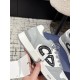 CHRISTIAN DIOR  B57 Dribble Low-Top Sneaker,Gray and White Smooth Calfskin with Beige and Black Dior Oblique Jacquard