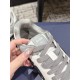CHRISTIAN DIOR  B57 Dribble Low-Top Sneaker,Gray and White Smooth Calfskin with Beige and Black Dior Oblique Jacquard