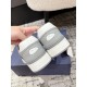 CHRISTIAN DIOR  B57 Dribble Low-Top Sneaker,Gray and White Smooth Calfskin with Beige and Black Dior Oblique Jacquard