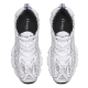 CHRISTIAN DIOR  Vibe Sneaker,White Mesh Printed with Dior Oblique Motif and White and Black Leather 