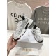CHRISTIAN DIOR  Vibe Sneaker,White Mesh Printed with Dior Oblique Motif and White and Black Leather 