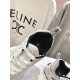 CHRISTIAN DIOR  Vibe Sneaker,White Mesh Printed with Dior Oblique Motif and White and Black Leather 
