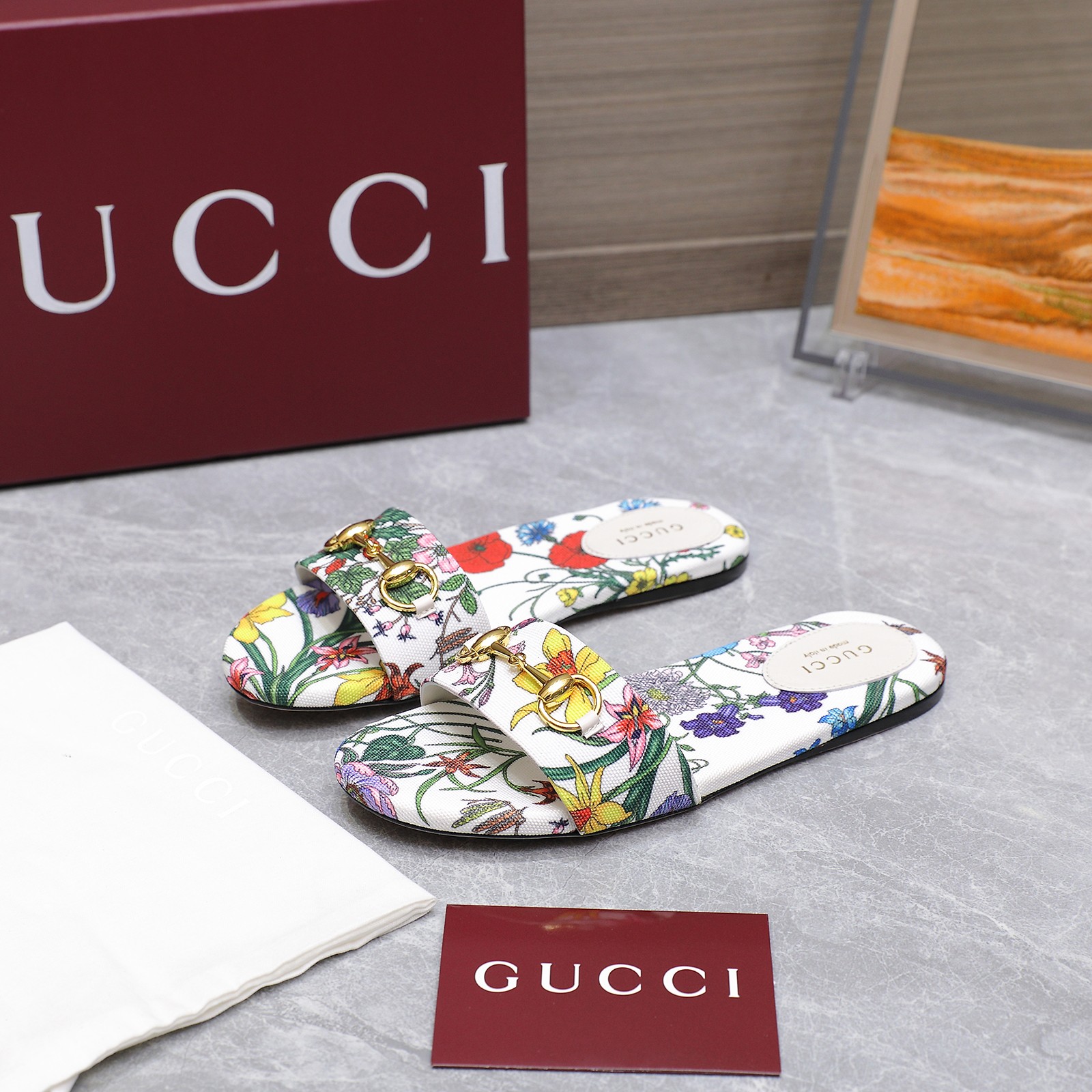 GUCCI  Women's Slide Sandal with Horsebit