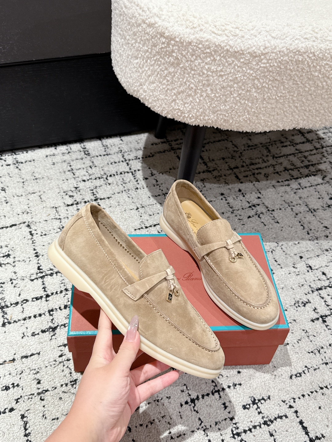 Loro Piana Summer Charms Walk Loafer  Suede
