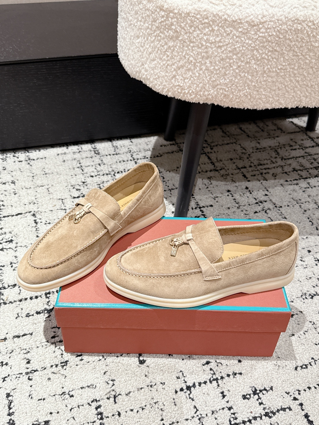 Loro Piana Summer Charms Walk Loafer  Suede
