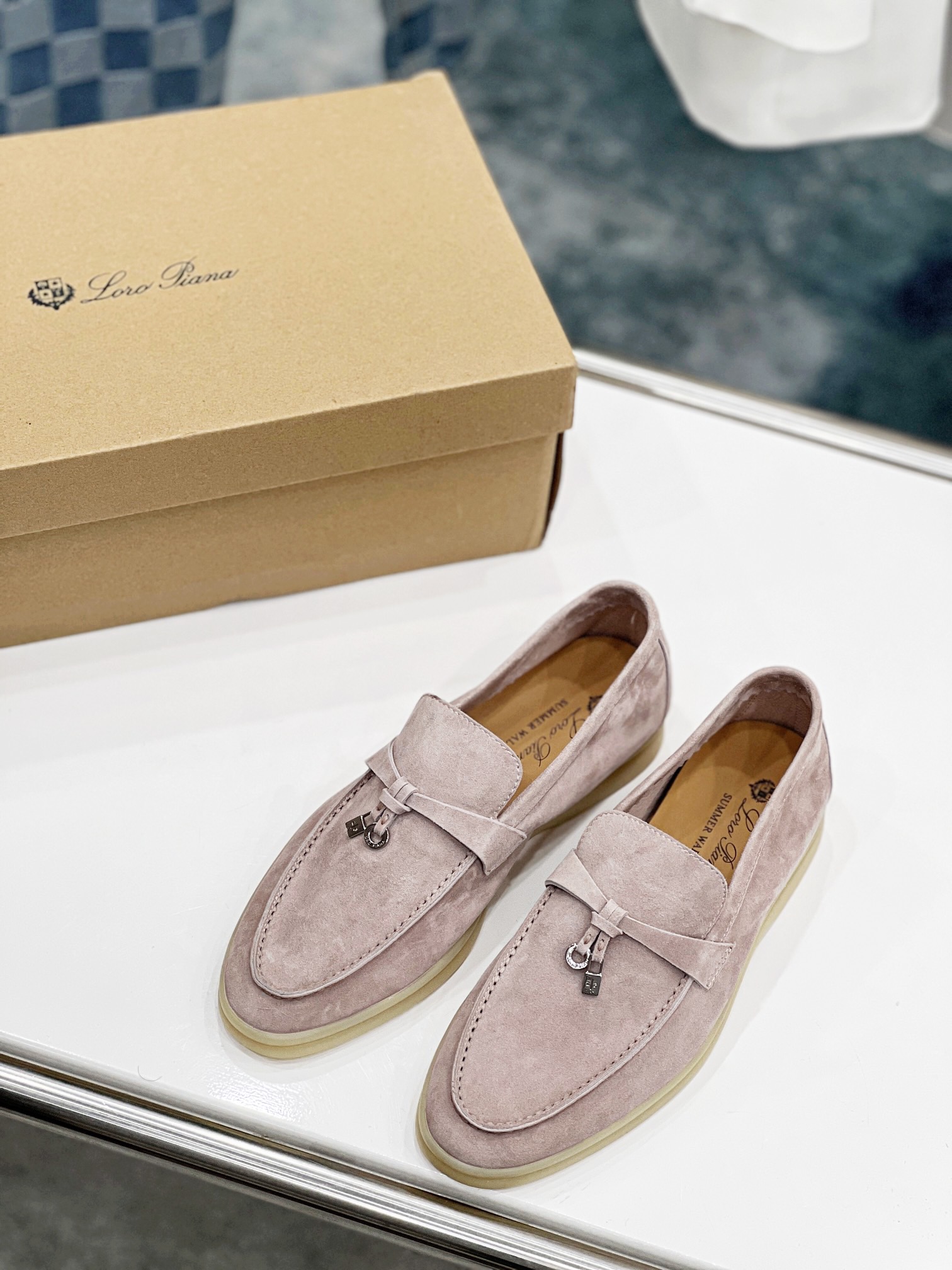 Loro Piana Summer Charms Walk Loafer  Suede