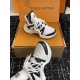 LOUIS VUITTON ARCHLIGHT SNEAKER IN WHITE MIX BLACK EMBOSSED CALFSKIN 101058