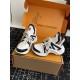 LOUIS VUITTON ARCHLIGHT SNEAKER IN WHITE MIX BLACK EMBOSSED CALFSKIN 101058