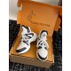 LOUIS VUITTON ARCHLIGHT SNEAKER IN WHITE MIX BLACK EMBOSSED CALFSKIN 101058