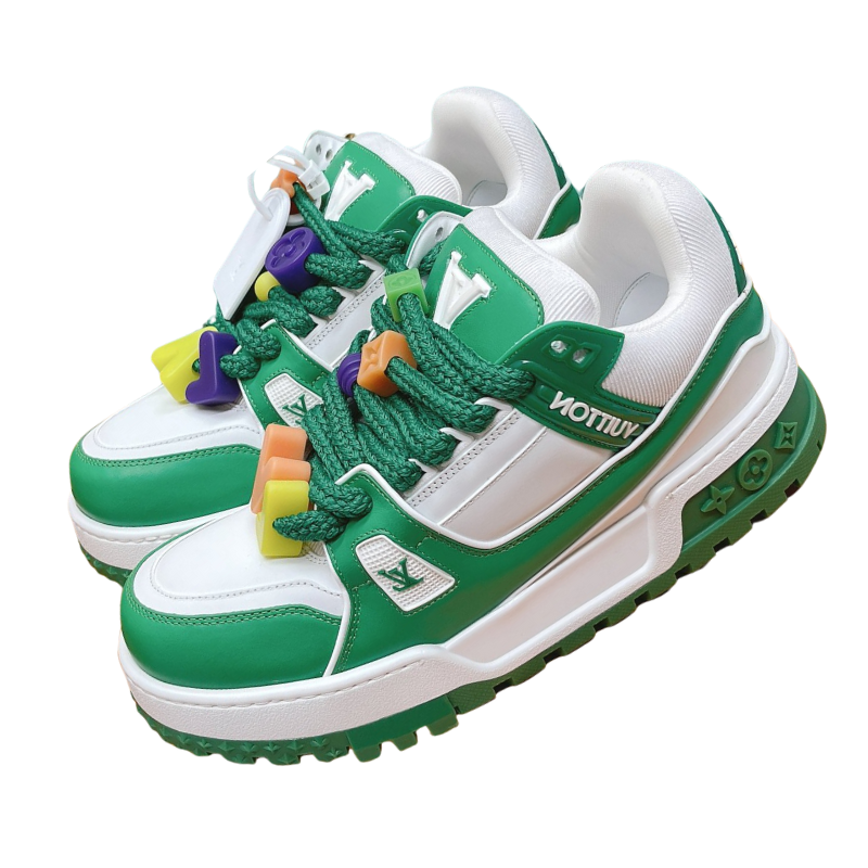 LOUIS VUITTON LV TRAINER MAXI SNEAKER GREEN WHITE VIRGIL ABLOH
