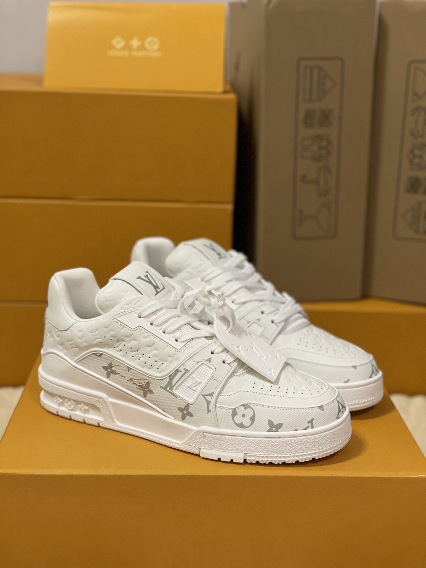 LOUIS VUITTON White Low Top Casual Shoes