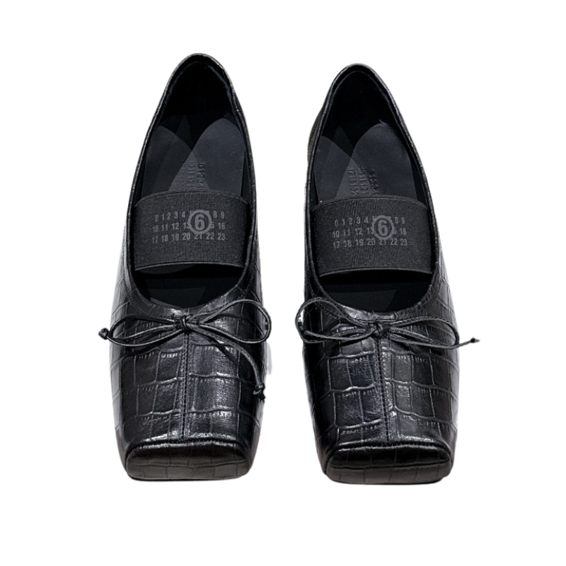Maison Margiela Numeric square-toe ballerinas Flats,Black