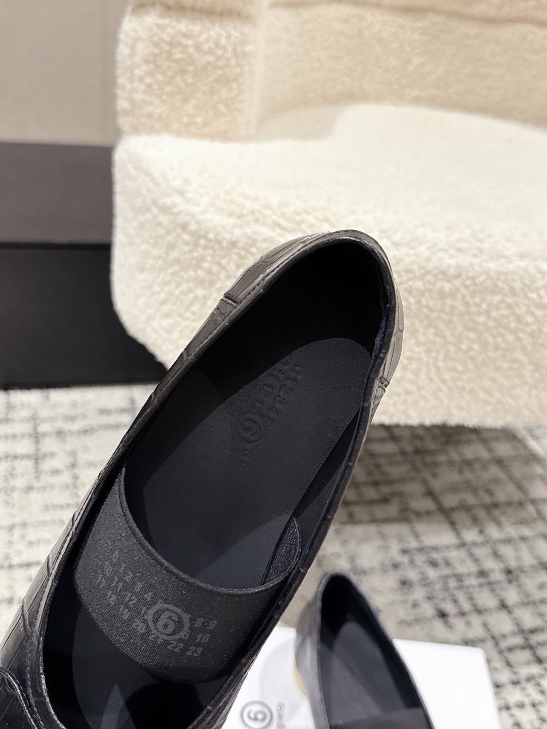 Maison Margiela Numeric square-toe ballerinas Flats,Black