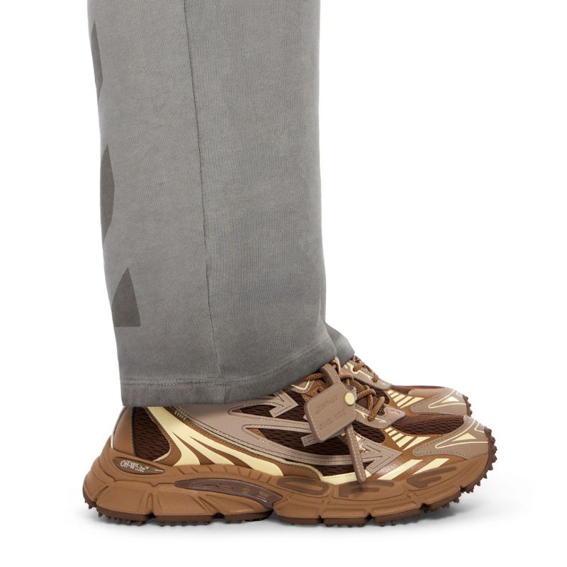 Off White Be Right Back Sneakers- DARK BROWN - CREAM