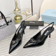 PRADA Satin Leather Back - Strap High - heeled Shoes PRADA Satin Leather Back - Strap High - heeled Shoes